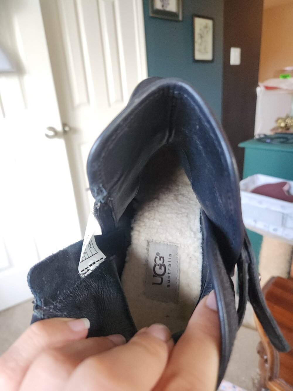 UGG Black Wedge Ankle Boots - Picture 11 of 12